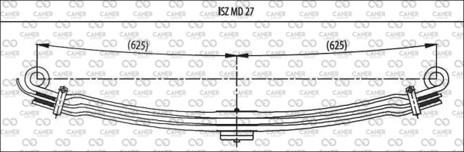 ISUZU MD27 PARABOLİK ARKA 3. KAT-;3777735381-03; 